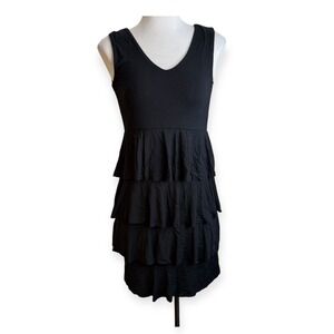 Style & Co Black Tiered Sleeveless Dress Size‎ Small